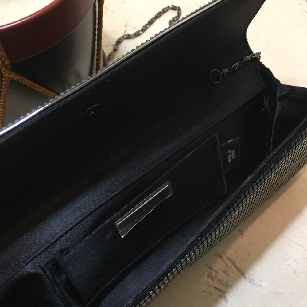Kate Landry Black & Silver Cross Body Evening Back - Picture 7 of 8